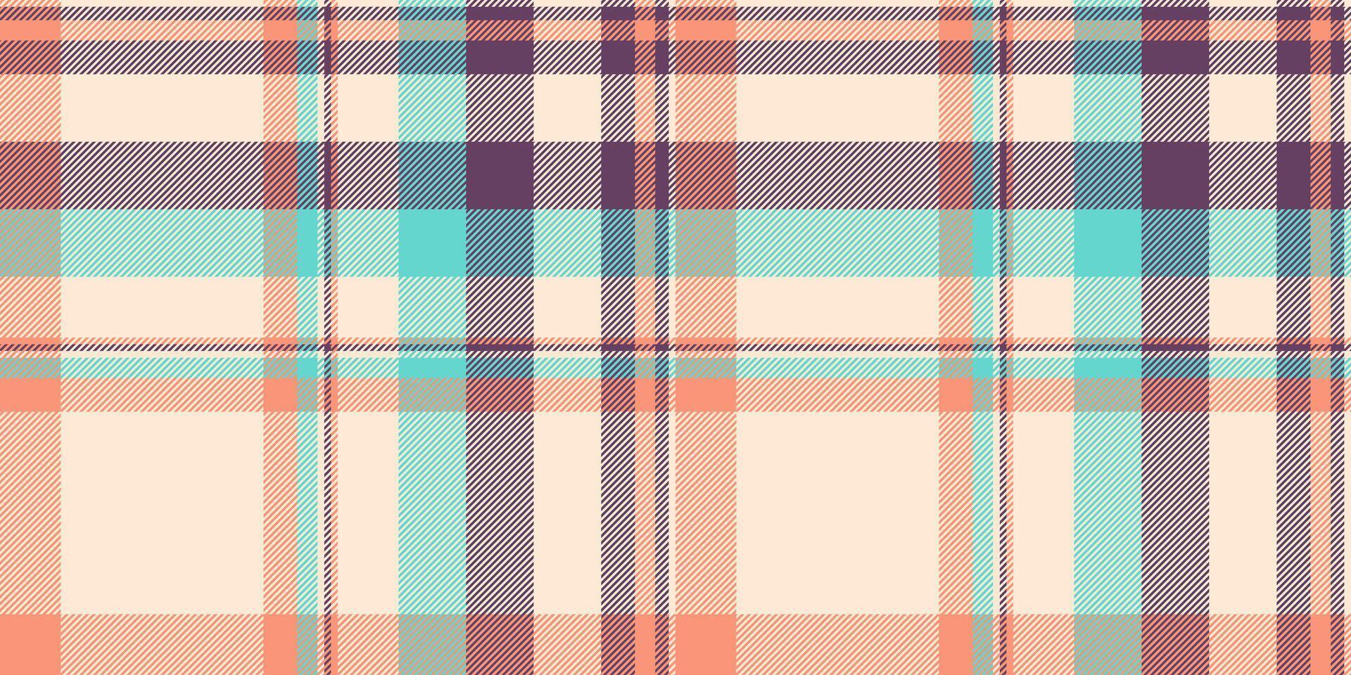 Single seamless pattern tartan, professional textile texture vector. Coloured plaid fabric background check in antique white and red colors. vector