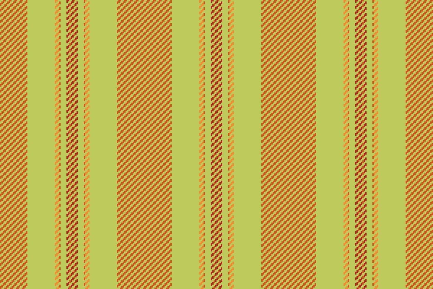 libro textil sin costura fondo, cortar fuera vector tela vertical. octubre líneas modelo textura raya en Lima y naranja colores.