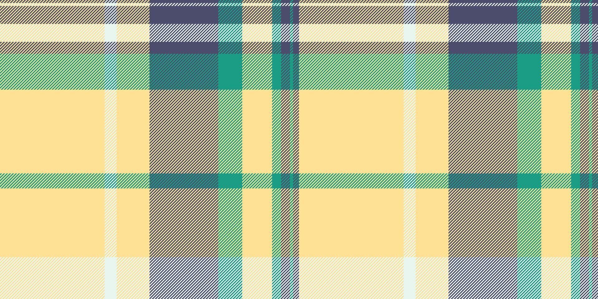 Linear tartan background pattern, argyle plaid textile seamless. English check texture vector fabric in amber and blue colors.