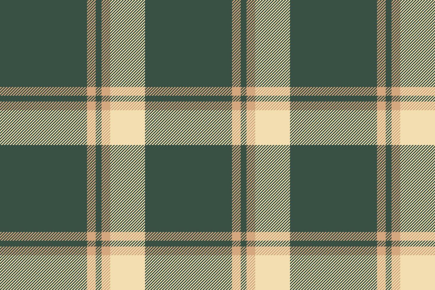 Plaid background, check seamless pattern in green. Vector fabric texture for textile print, wrapping paper, gift card or wallpaper.