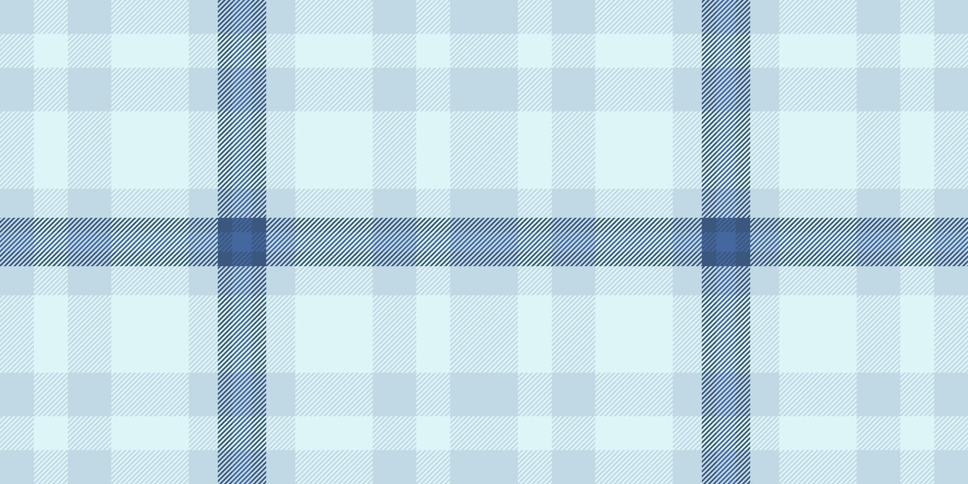 Softness check textile plaid, model background seamless vector. Modern fabric tartan texture pattern in light and blue colors. vector