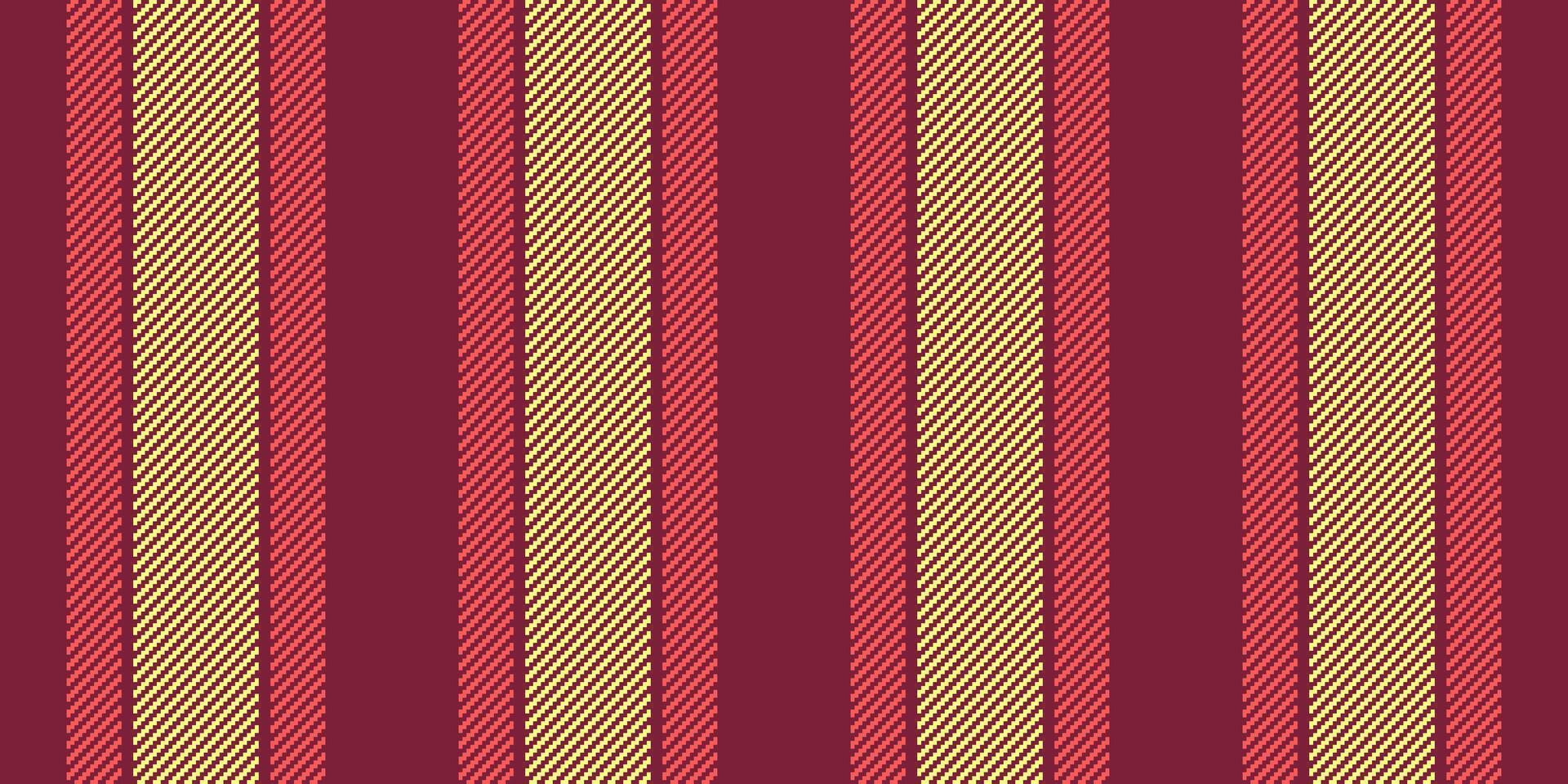 Greeting lines background textile, fancy texture pattern seamless. Japan vector vertical stripe fabric in red and yellow colors.