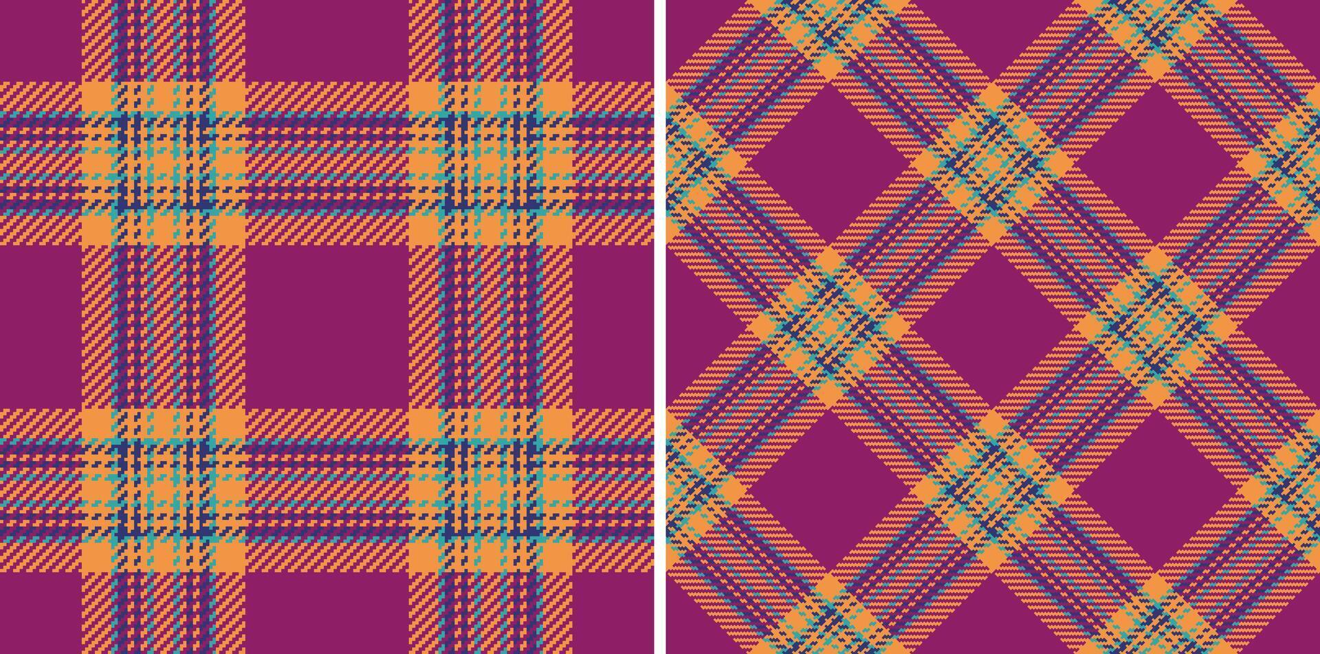 Plaid seamless fabric of texture textile pattern with a background check tartan vector. vector