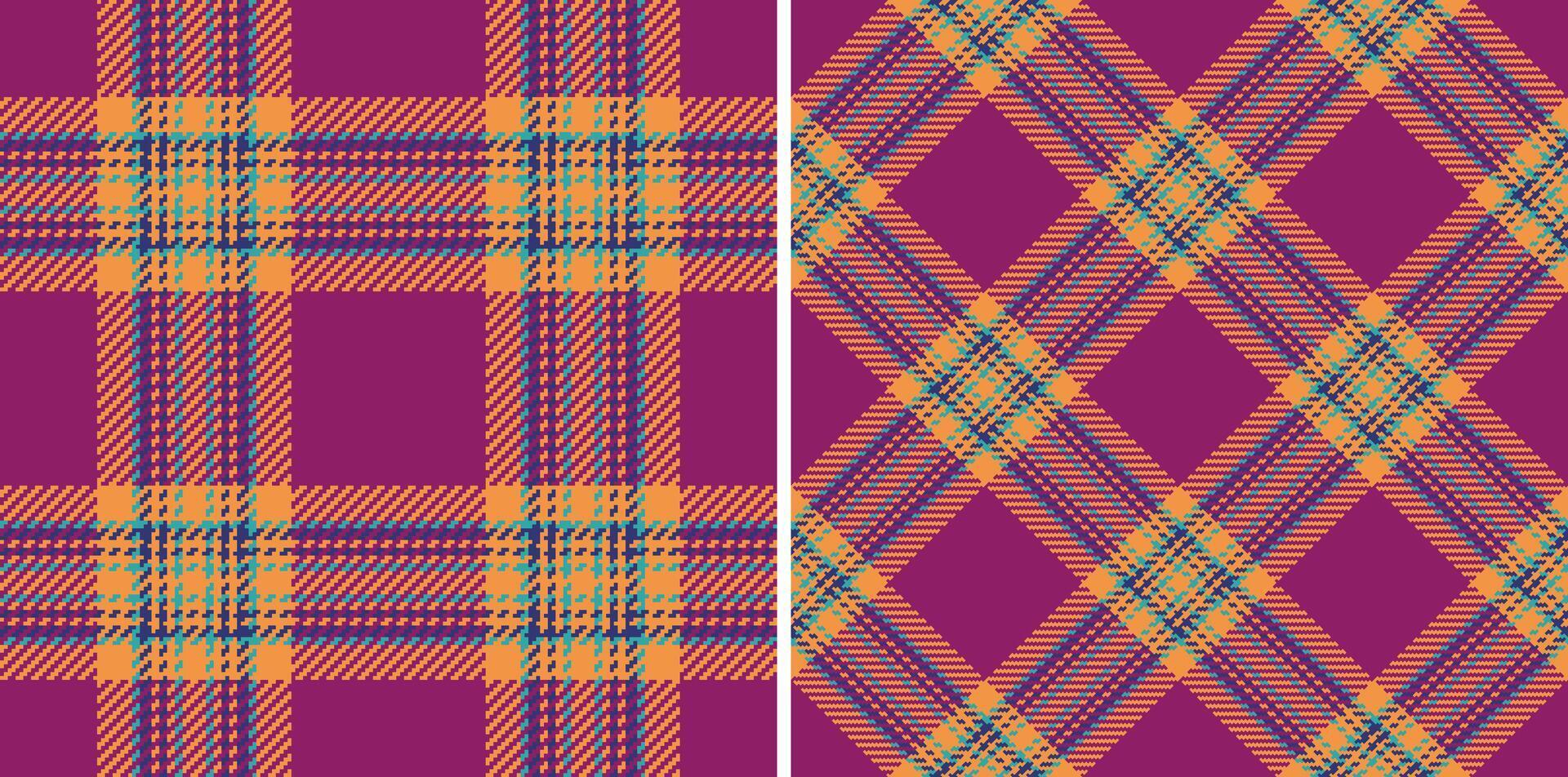 Plaid seamless fabric of texture textile pattern with a background check tartan vector. vector