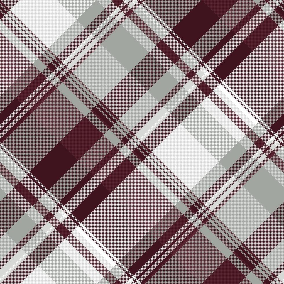 Plaid seamless texture of fabric vector pattern with a background tartan check textile.
