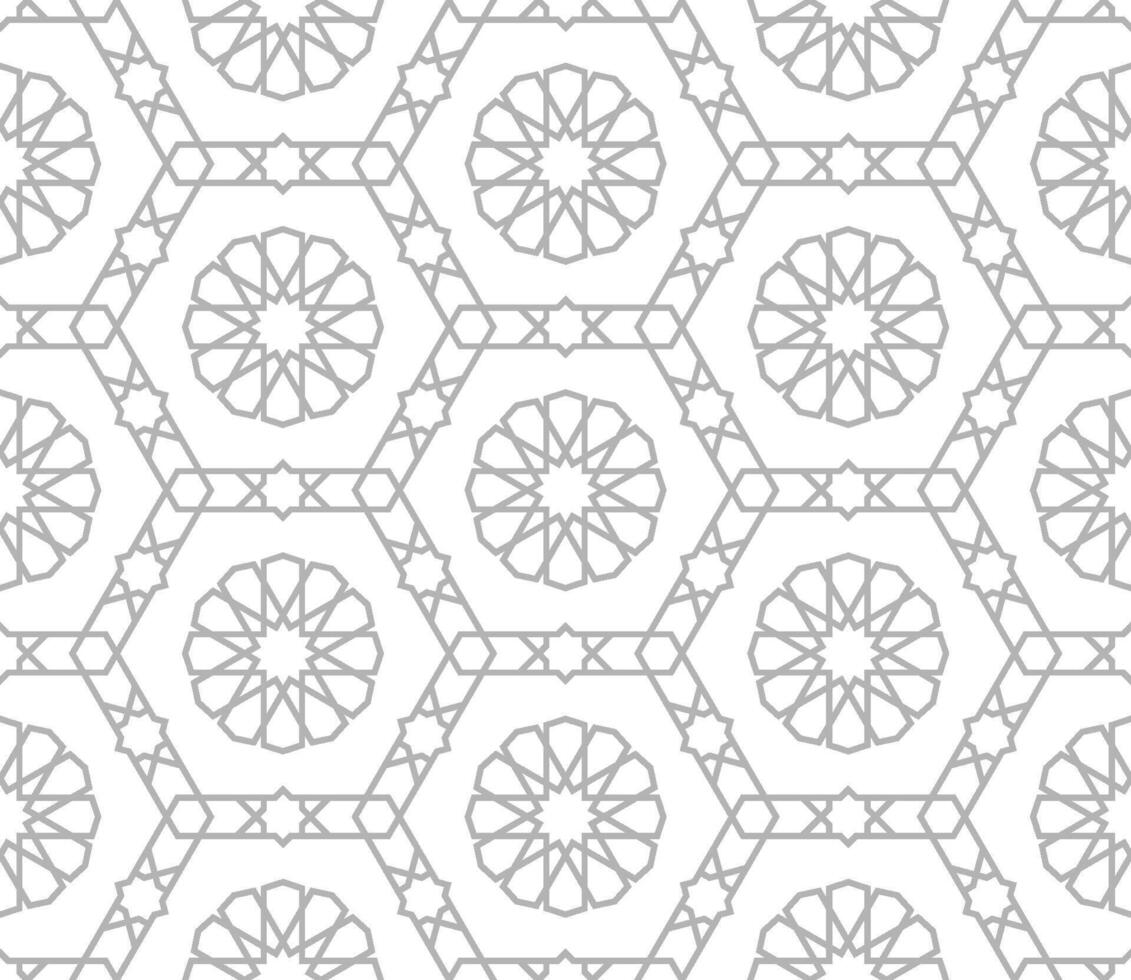 Seamless abstract geometric pattern in Islamic style vector