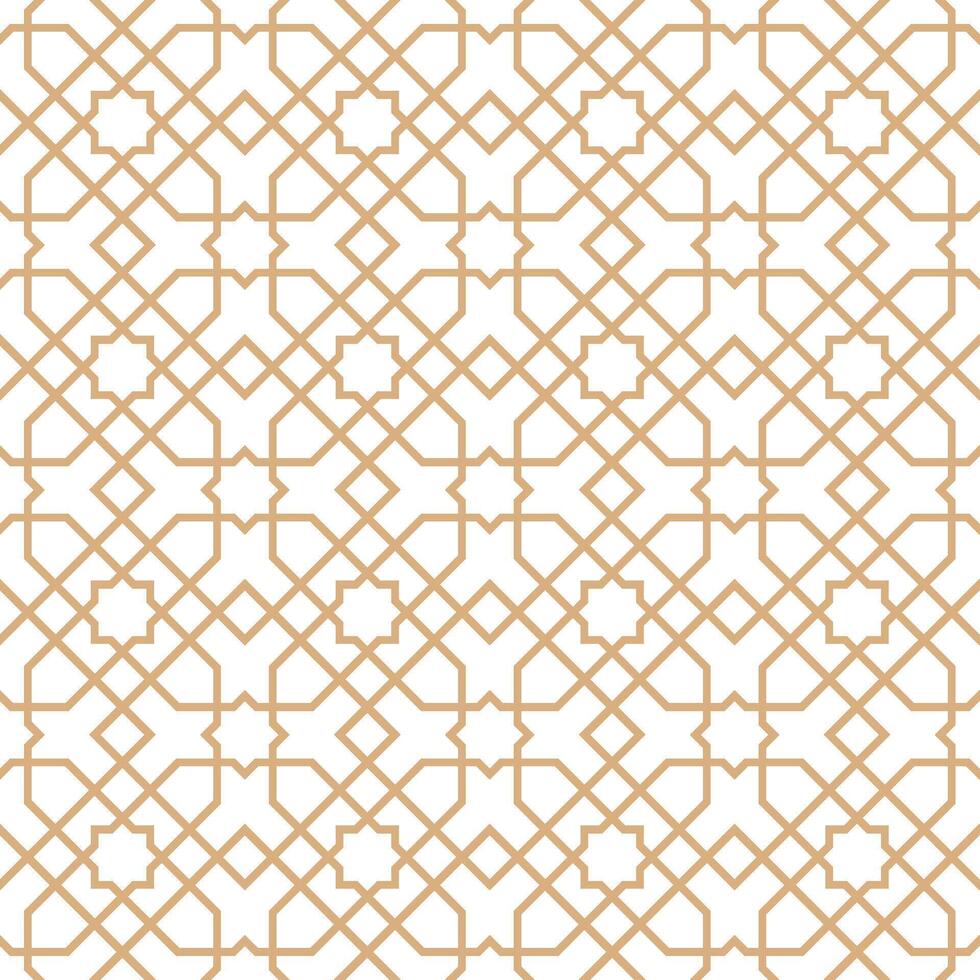 Seamless abstract geometric pattern in Islamic style vector