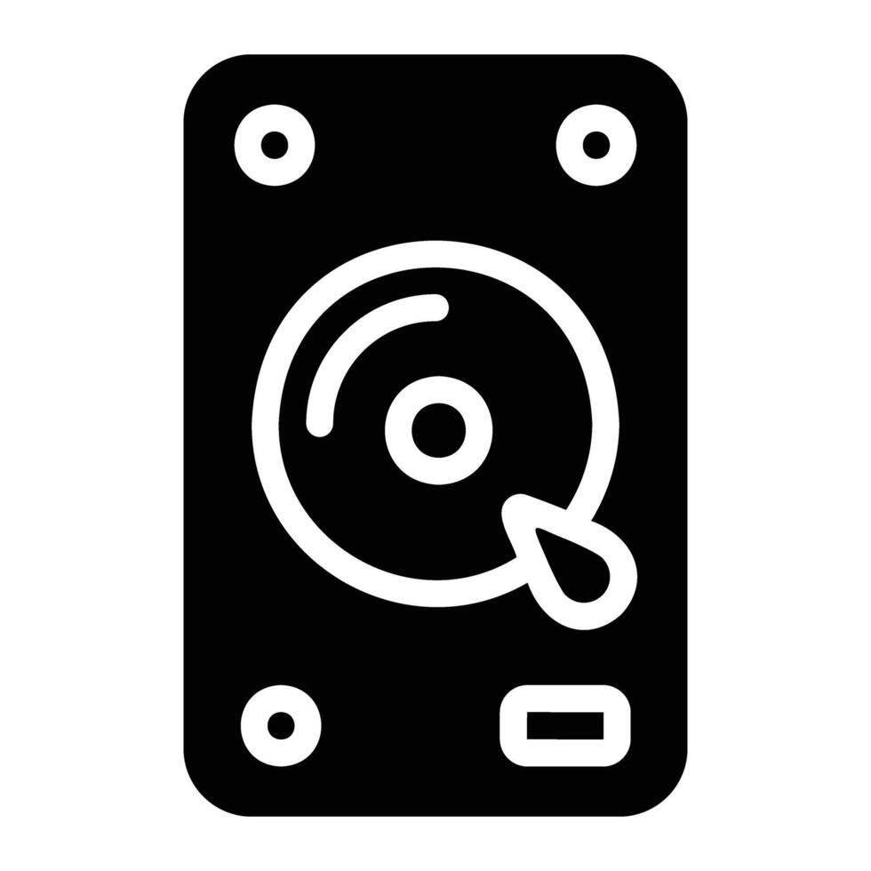 hard disk drive Glyph Icon Background White vector