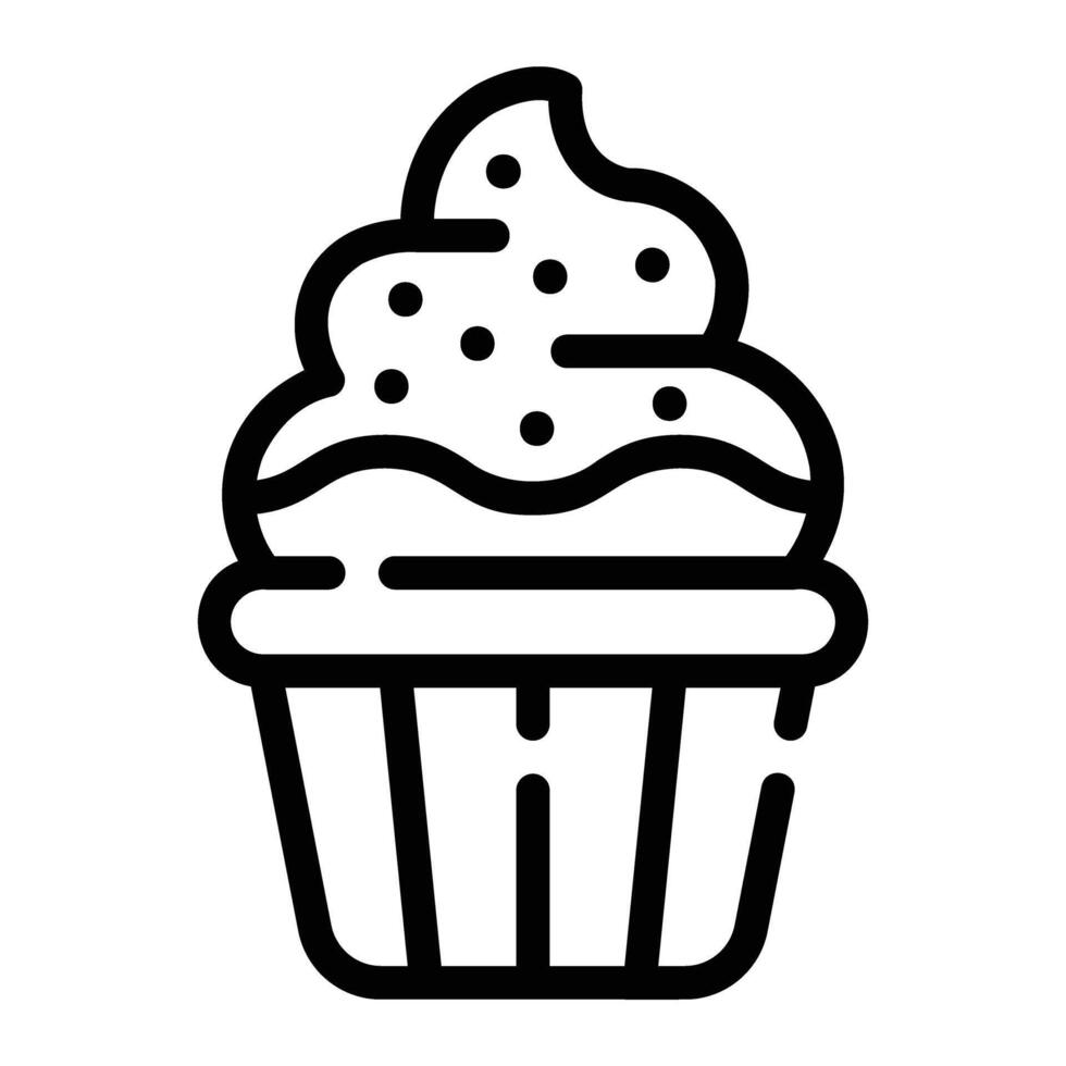 dessert Line Icon Background White vector