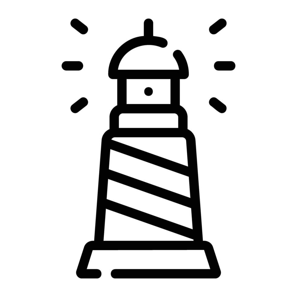 lighthouse Line Icon Background White vector