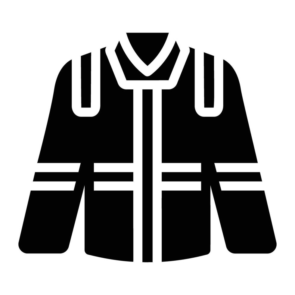 firefighter uniform Glyph Icon Background White vector