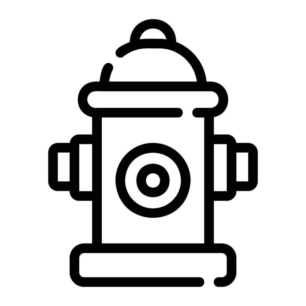 hydrant Line Icon Background White vector