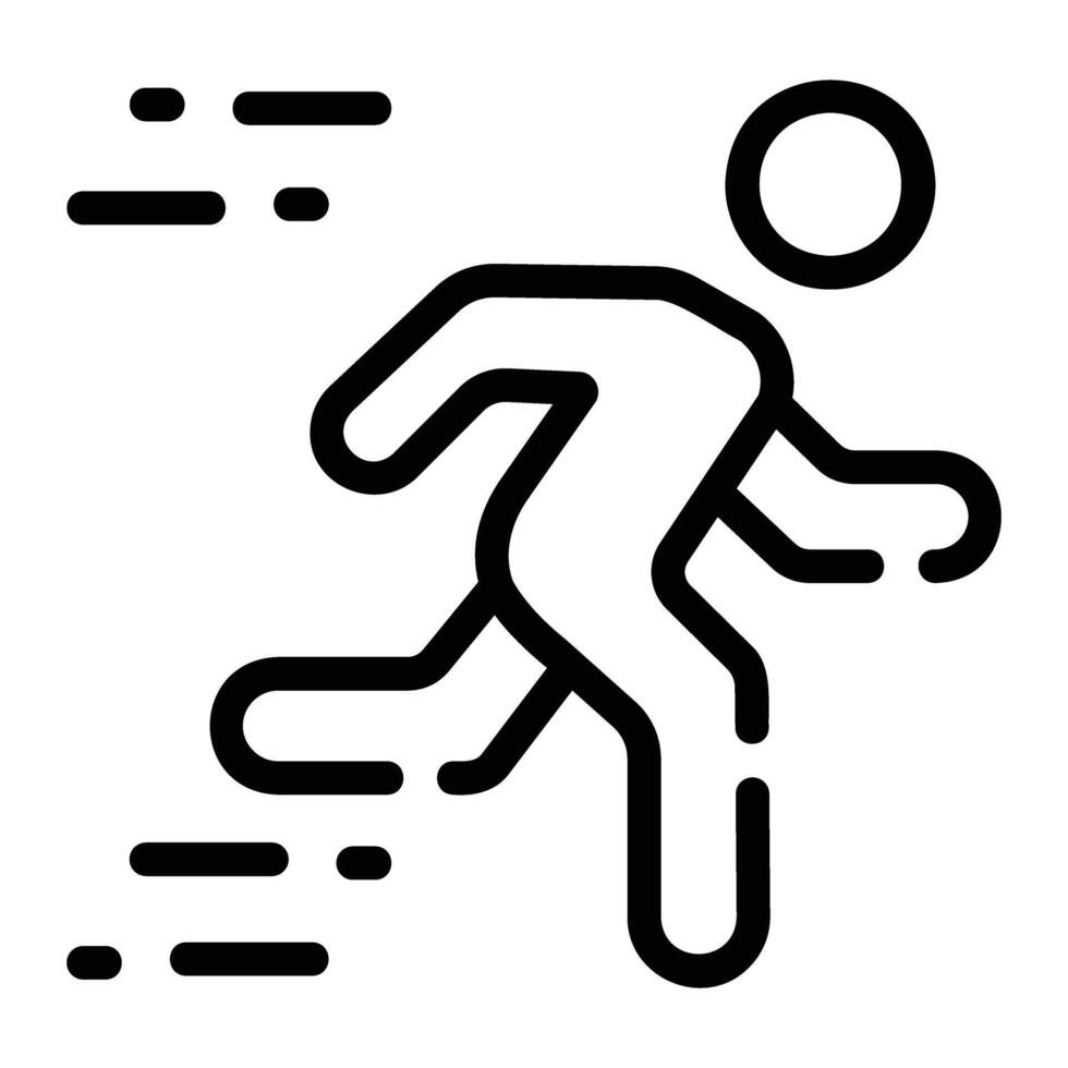 running Line Icon Background White vector