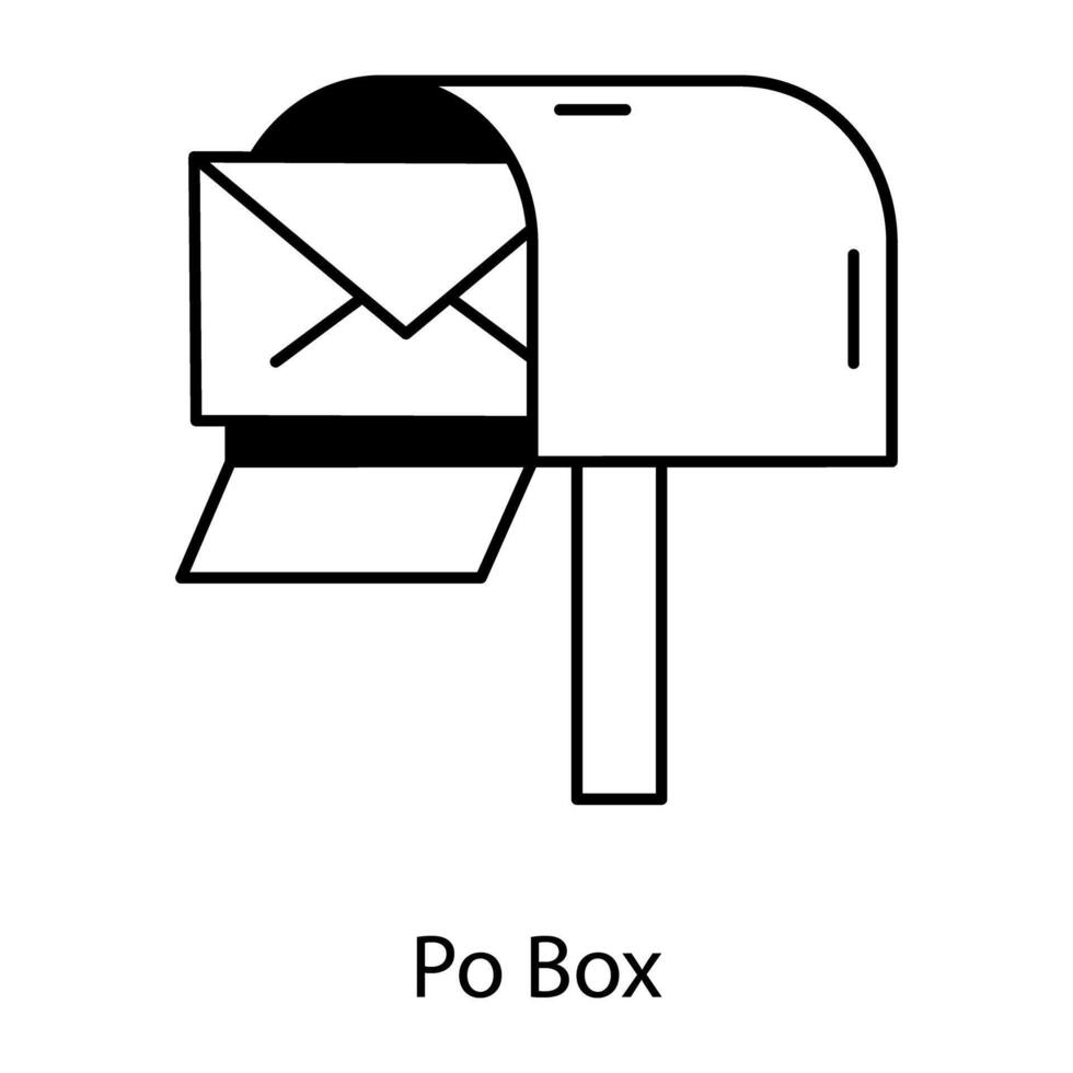 Email Advertising Linear Icon vector