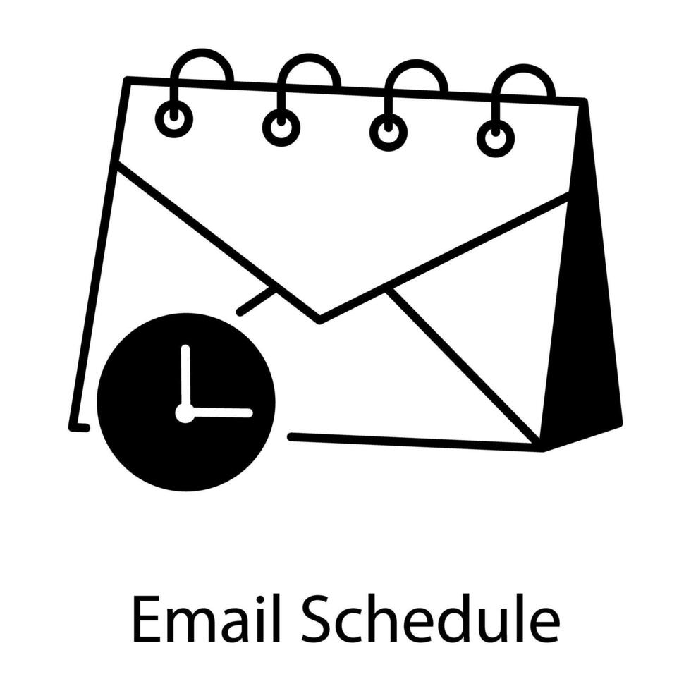 Check out outline icon of email schedule vector