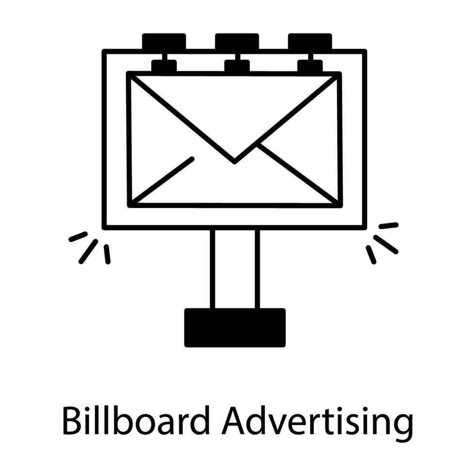 Ready to use outline icon of billboard advertising vector