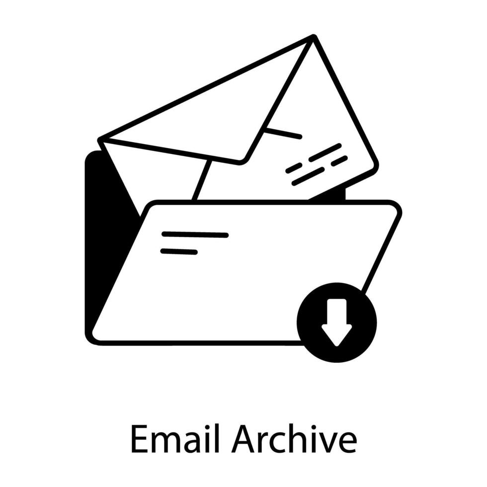 Email Services Linear Icon vector