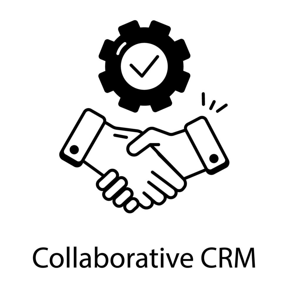 Icon of CRM Services vector