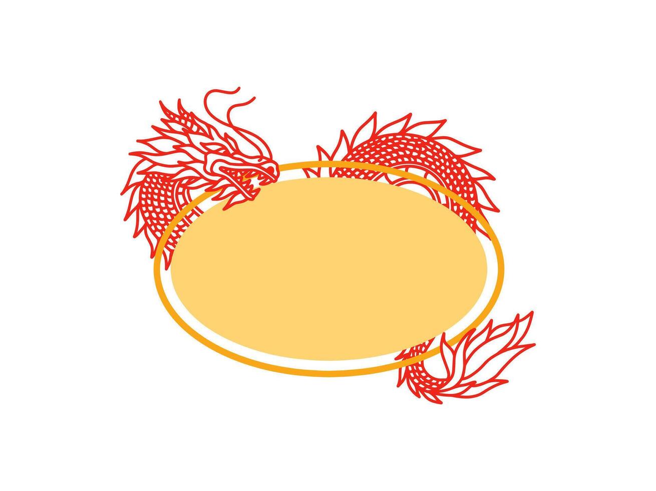 Chinese Dragon Frame Background Illustration vector