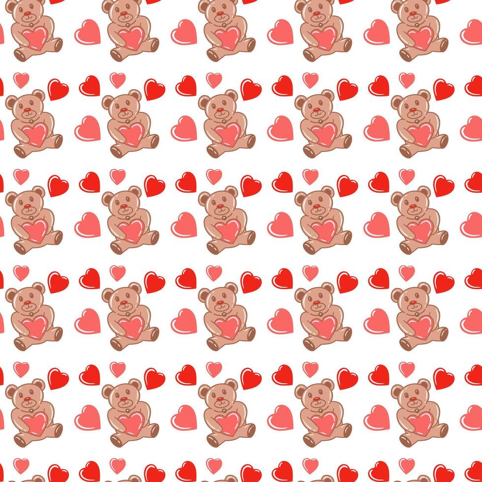 Valentines Day Heart pattern background vector