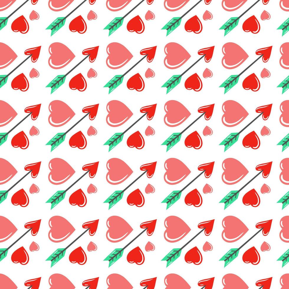 Valentines Day Heart pattern background vector