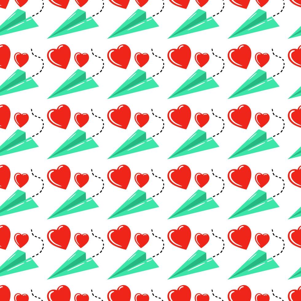 Valentine Day Seamless Heart Pattern Background vector