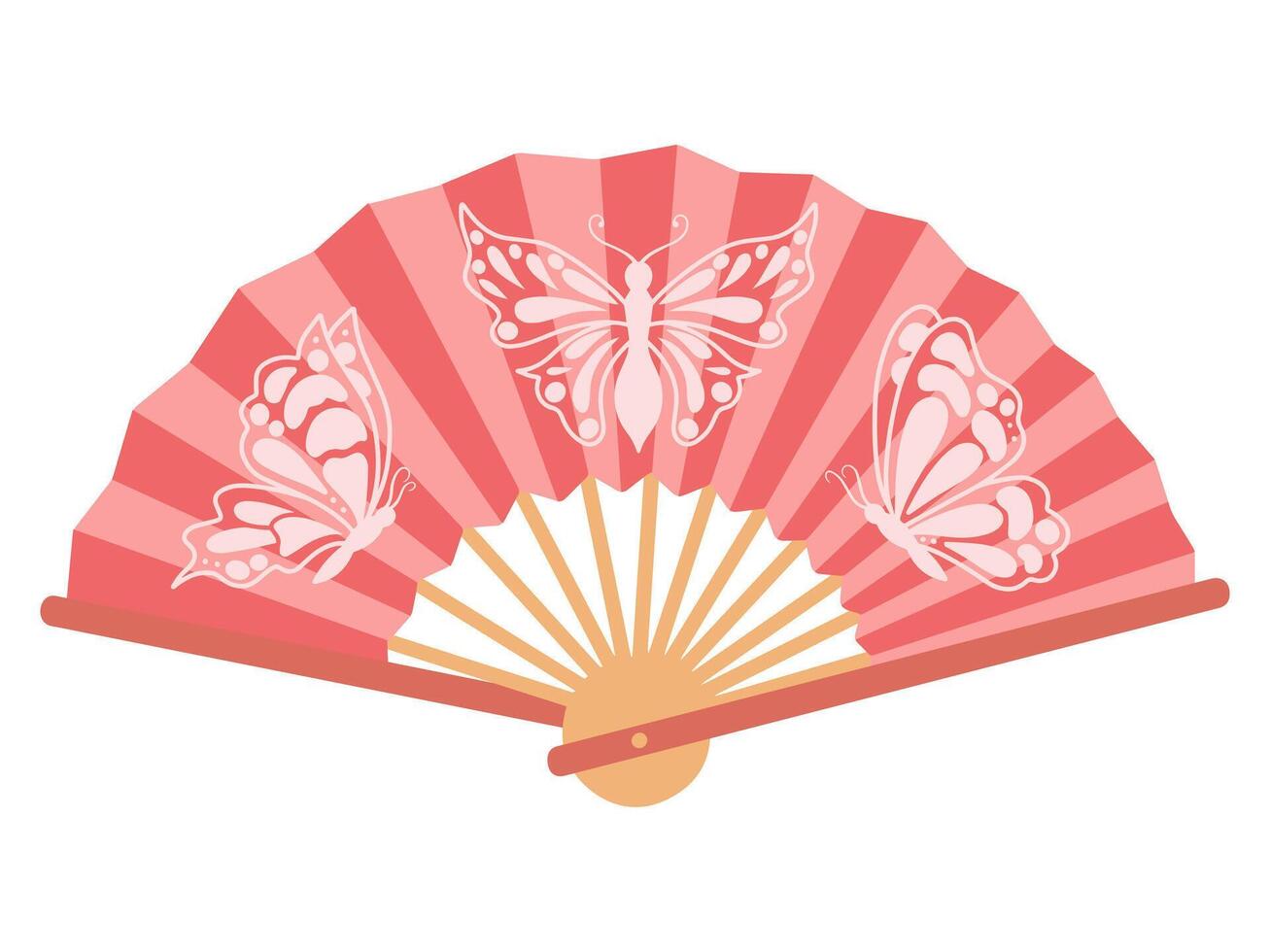 New Year Hand Fan Background vector