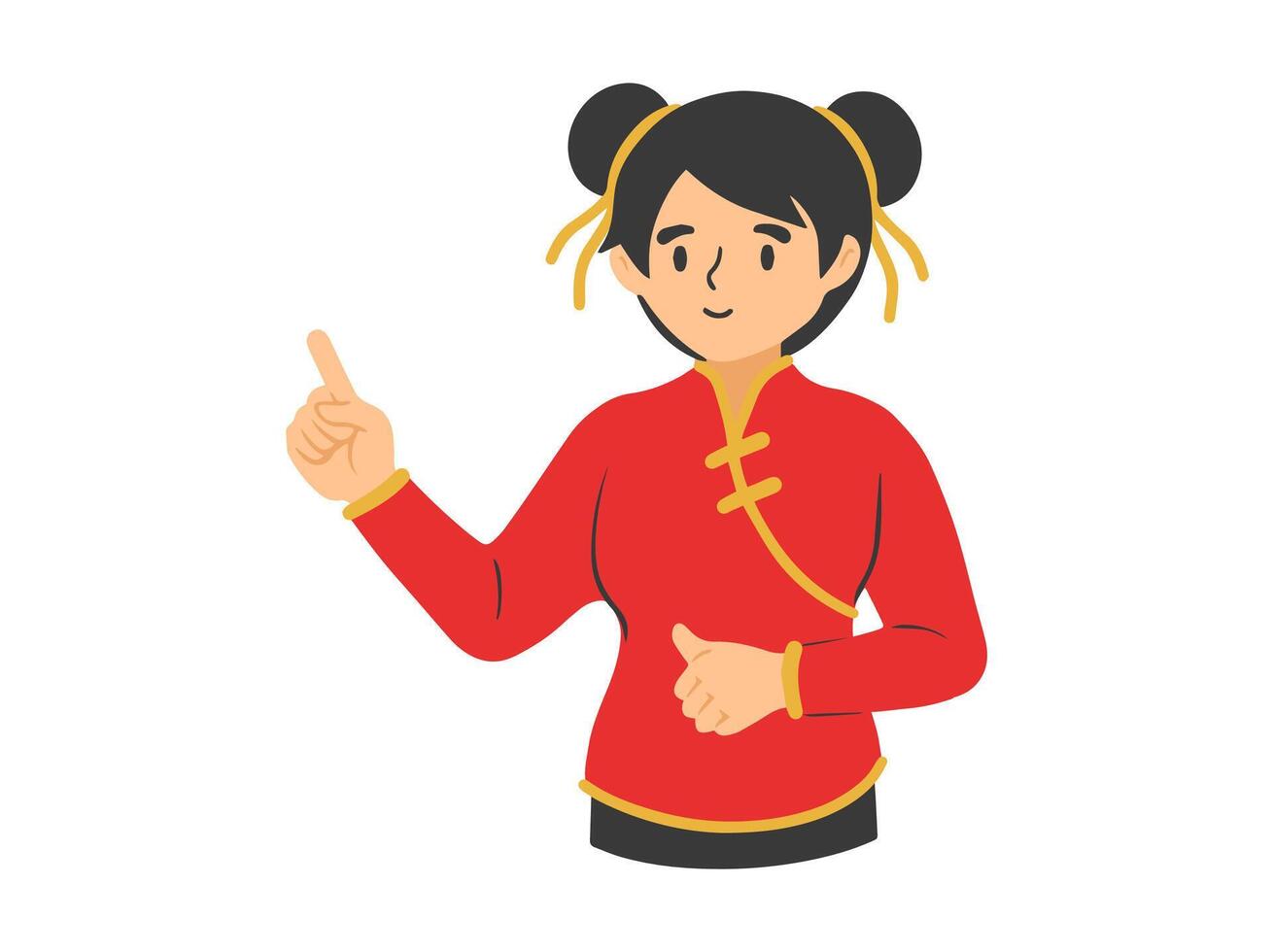 Chinese New Year Female Illustration vector