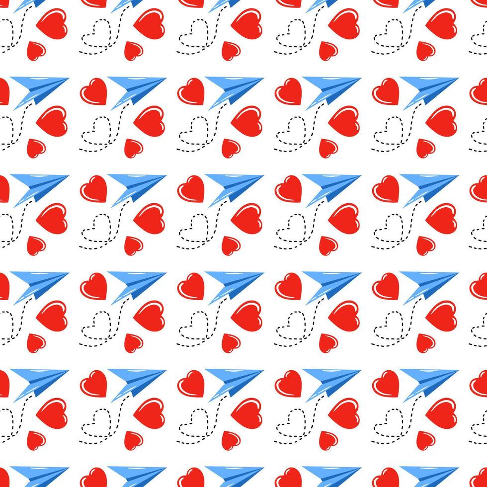 Valentine Day Seamless Heart Pattern Background vector