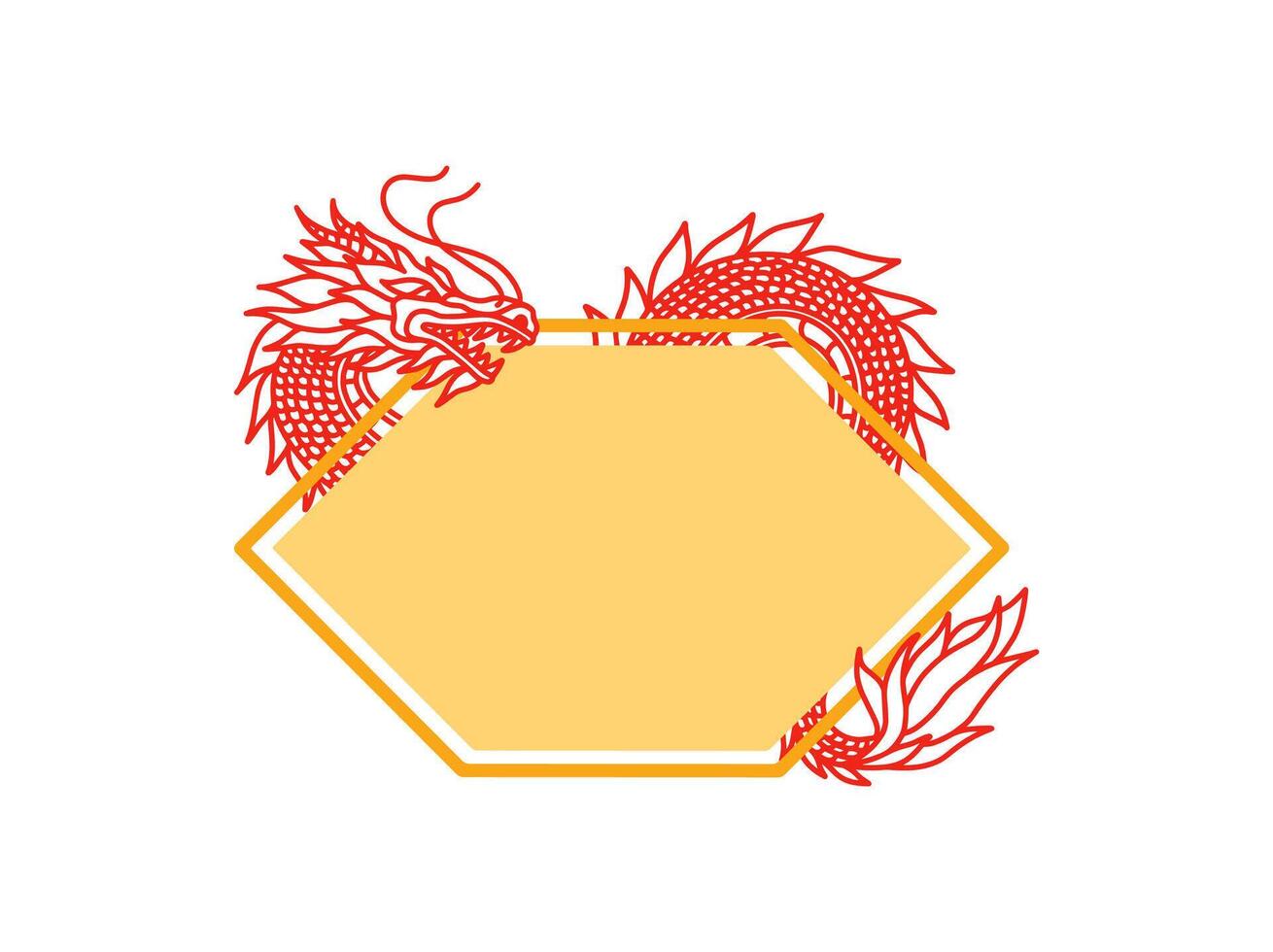 Chinese Dragon Frame Background Illustration vector