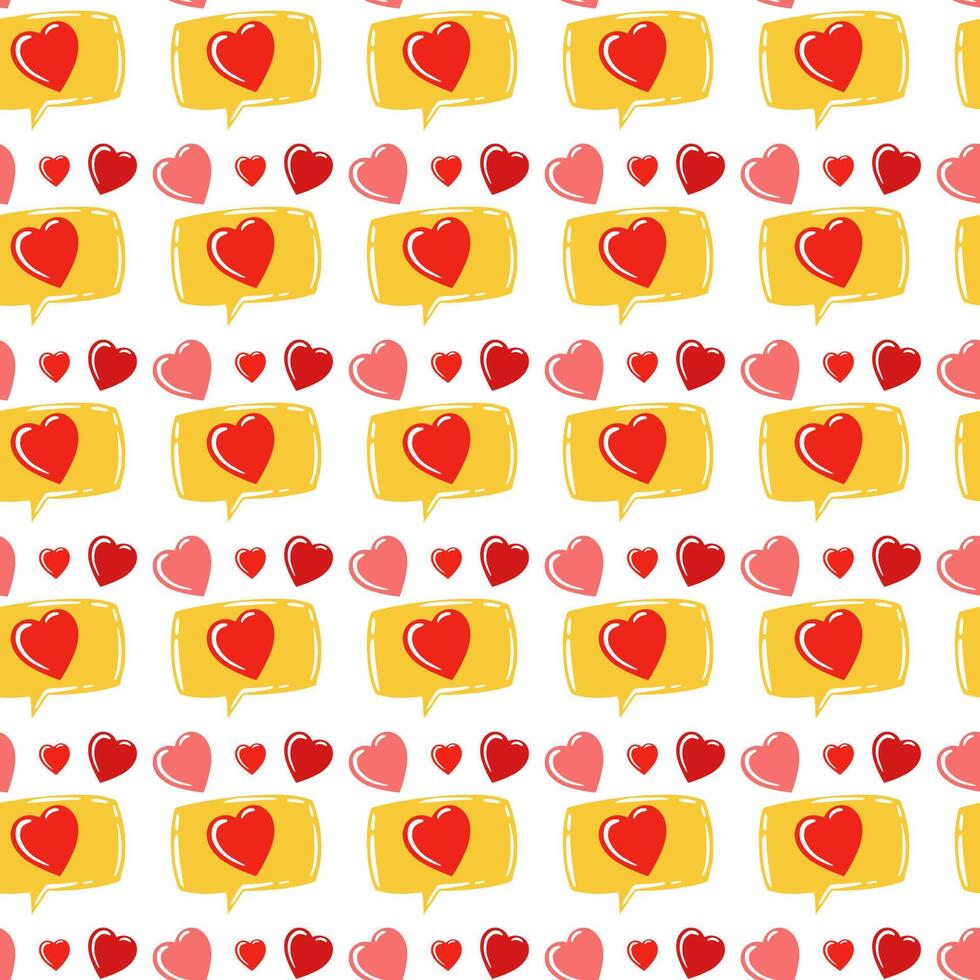 Valentine Day Seamless Heart Pattern Background vector
