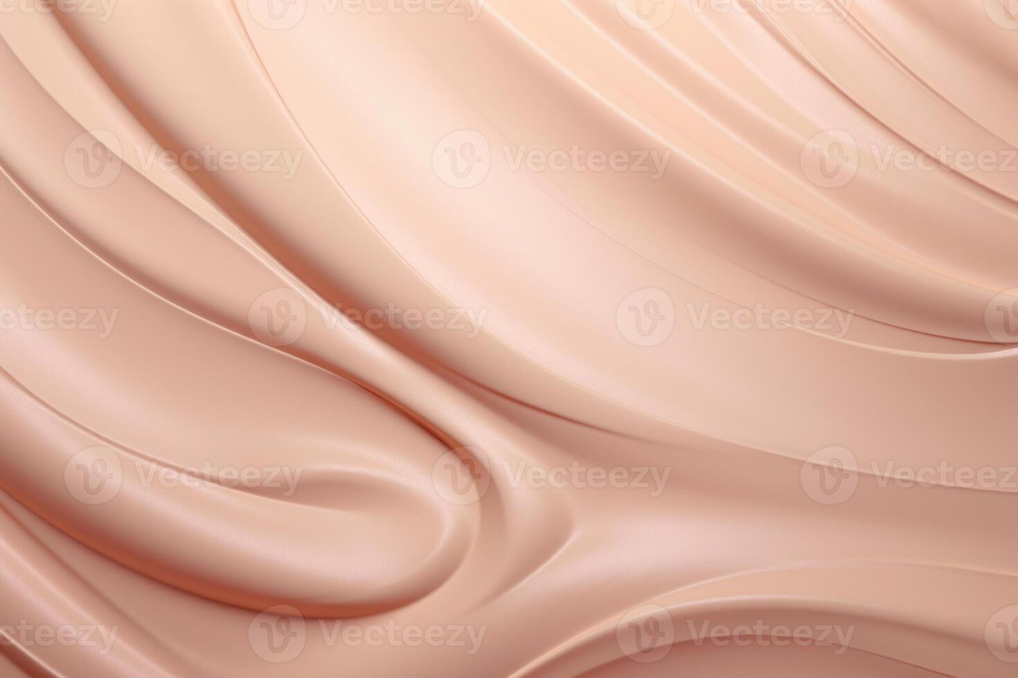 ai generado cremoso cosmético frotis en pastel beige antecedentes. foto