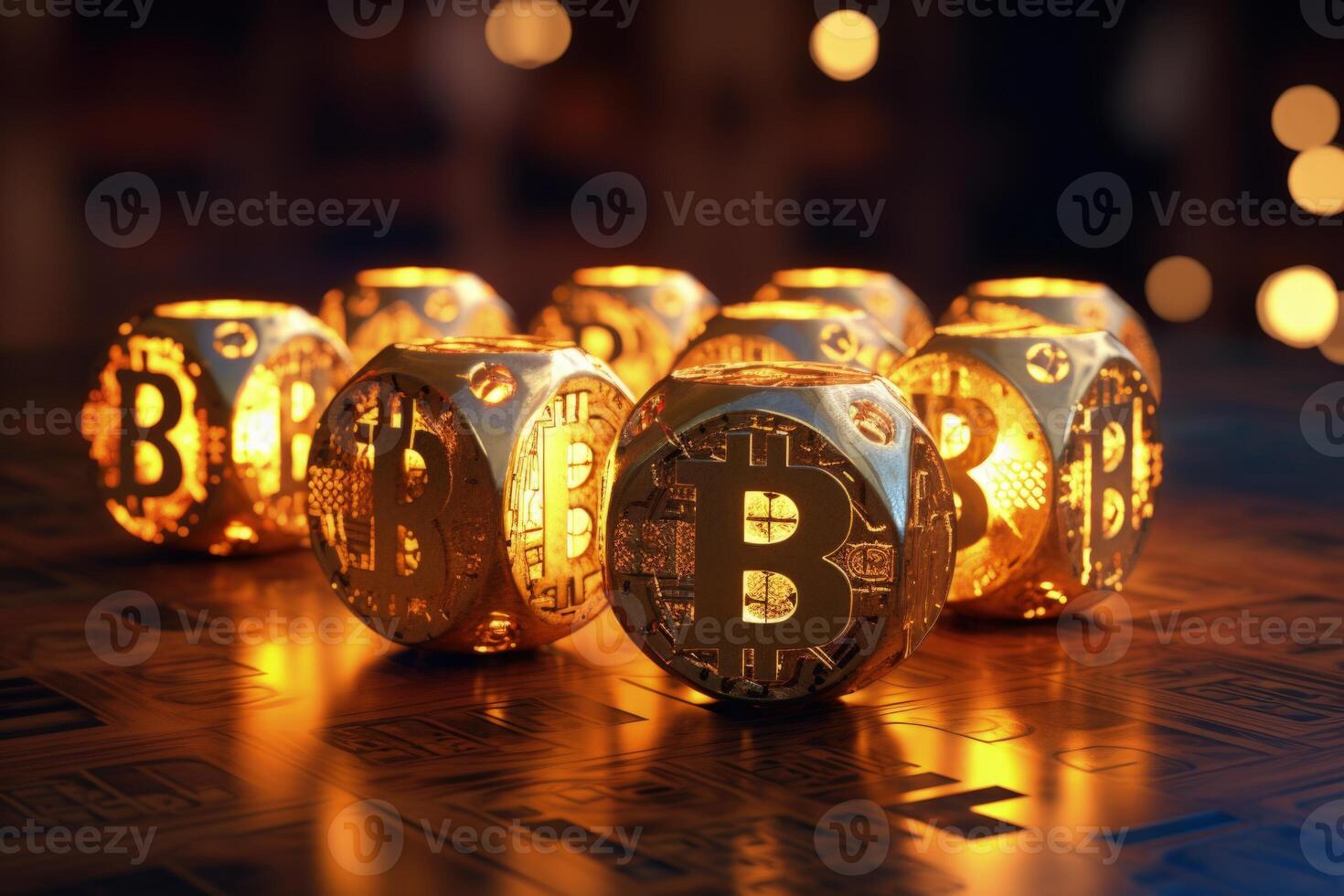 AI generated Bitcoin Gambling Dice Game photo