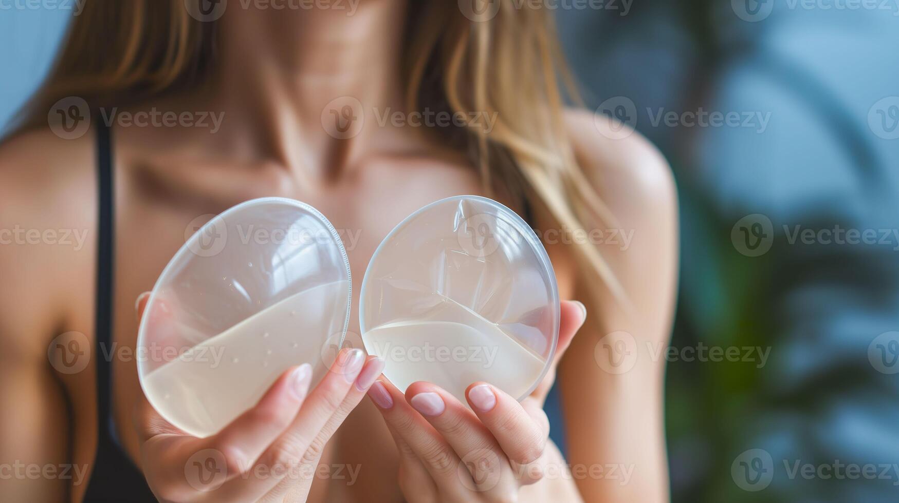 AI generated Surgical Innovation, Woman with Silicone Implants for Breast Augmentation photo