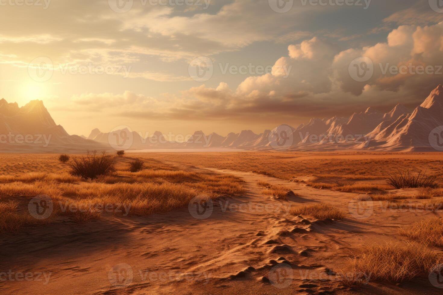 AI generated Desert landscape photo