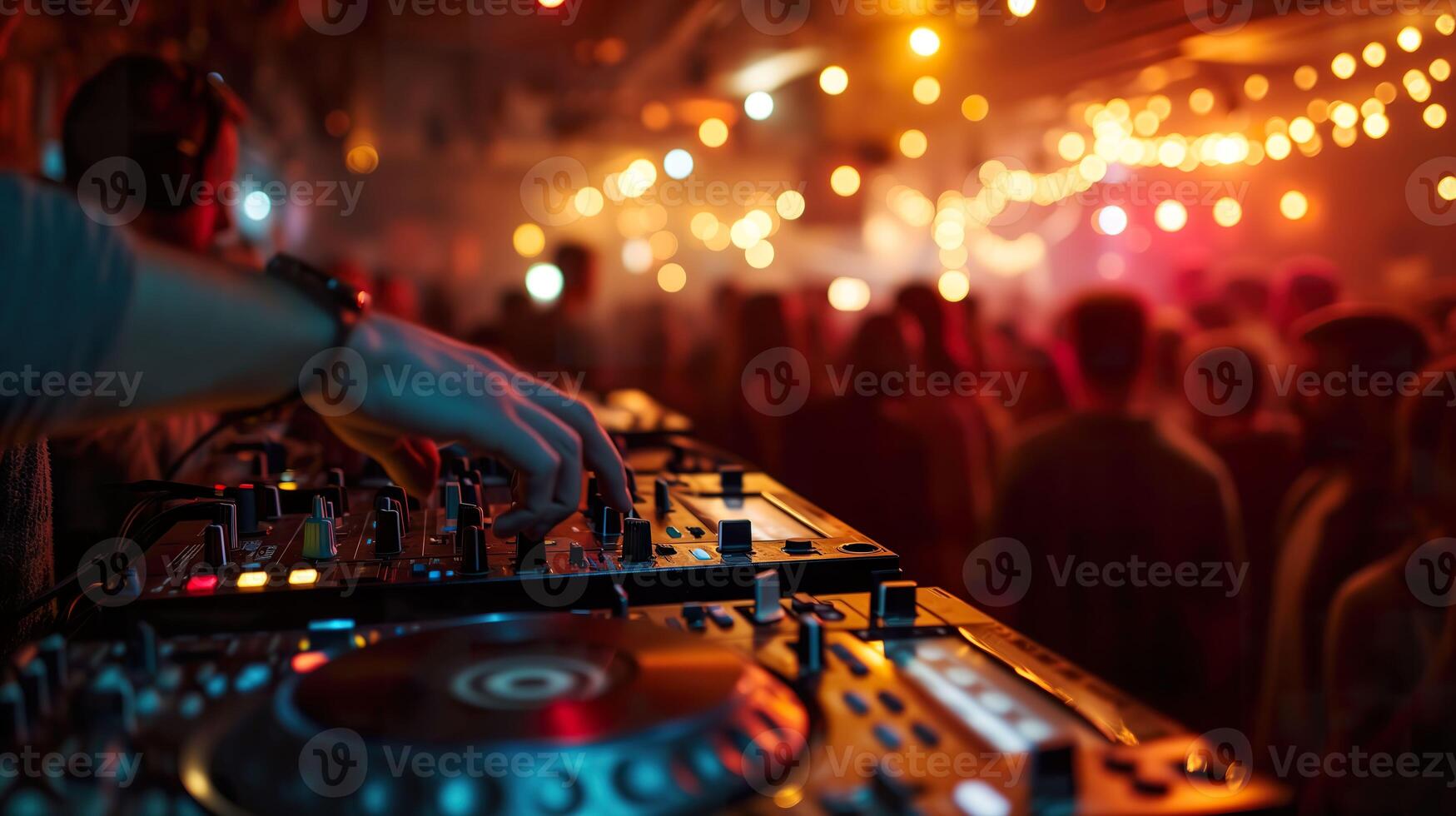 AI generated Nightclub Beats, Energetic DJ Mixing for Dancefloor Fun photo