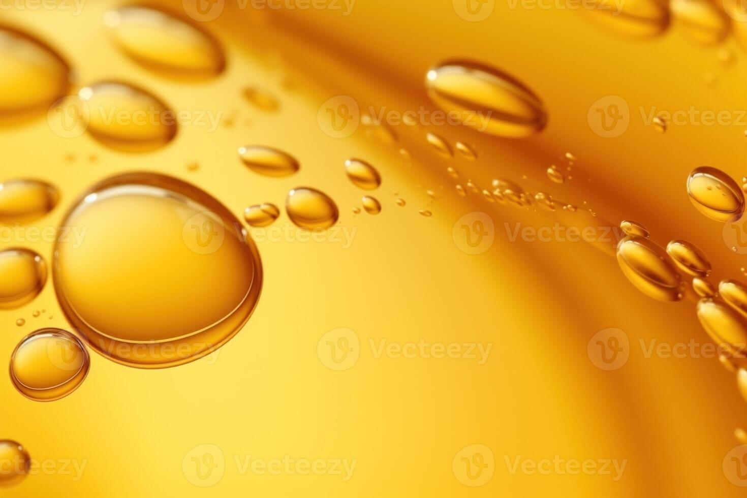 AI generated Abstract oil and water bubbles macro photography. photo