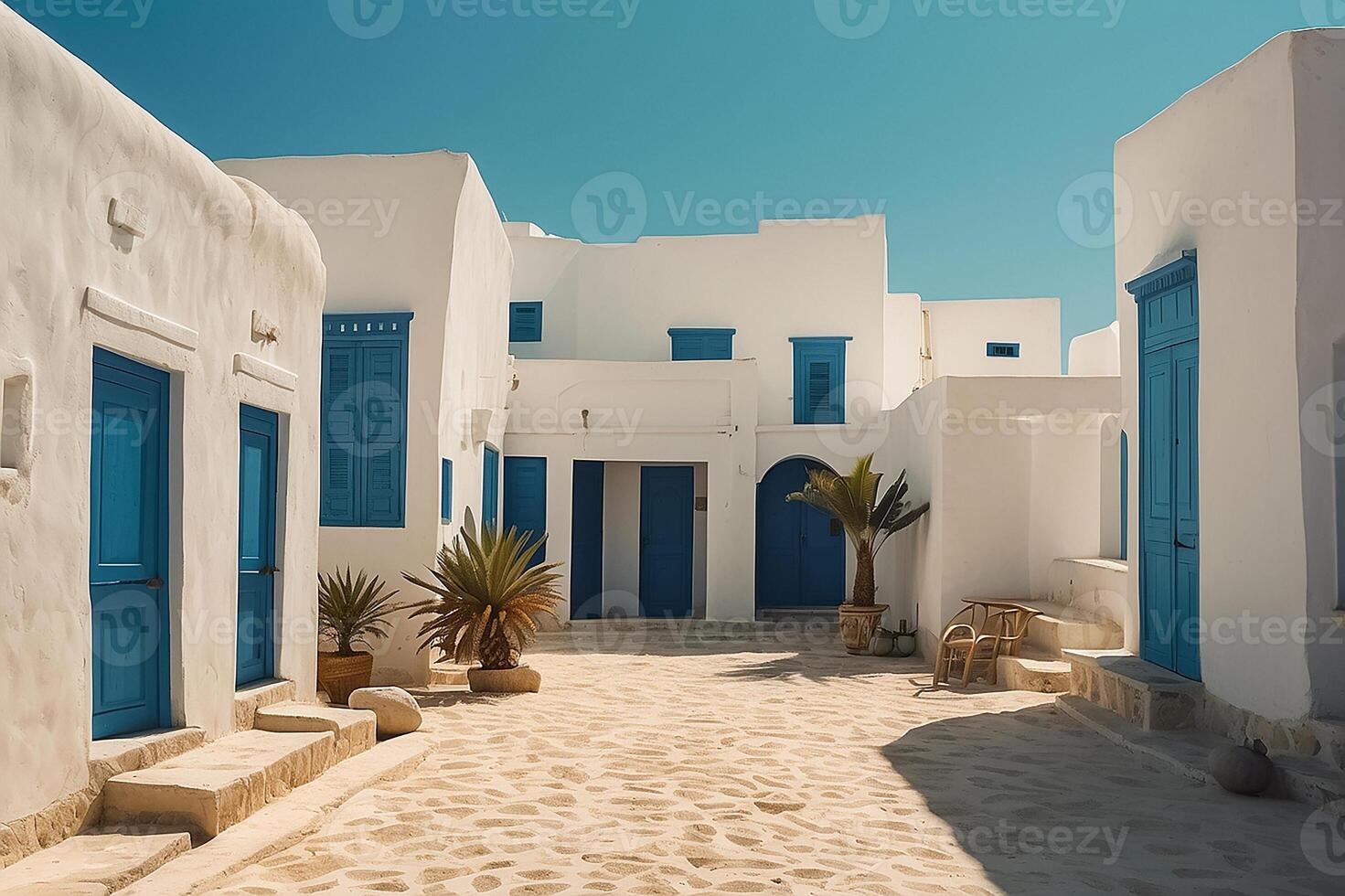 AI generated City of Sidi Bou Said in Tunisia photo