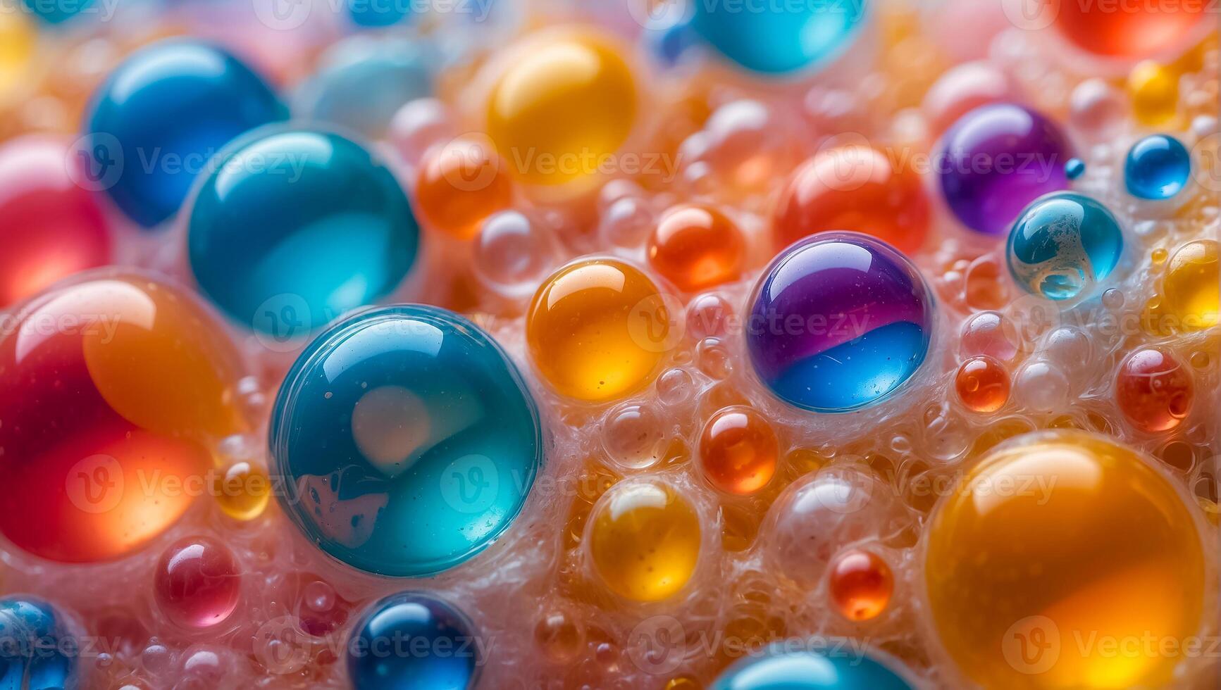 ai generado jabón de colores espuma burbuja de cerca foto