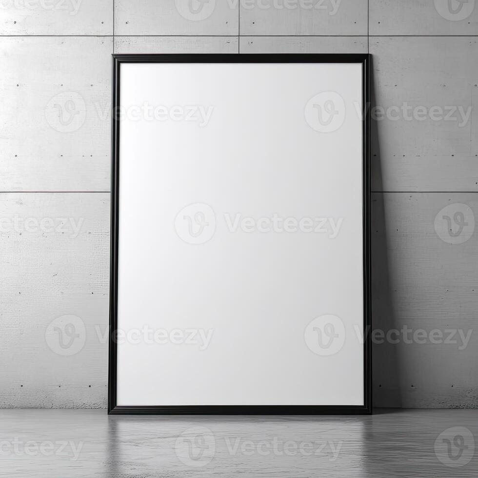 AI generated empty white frame photo