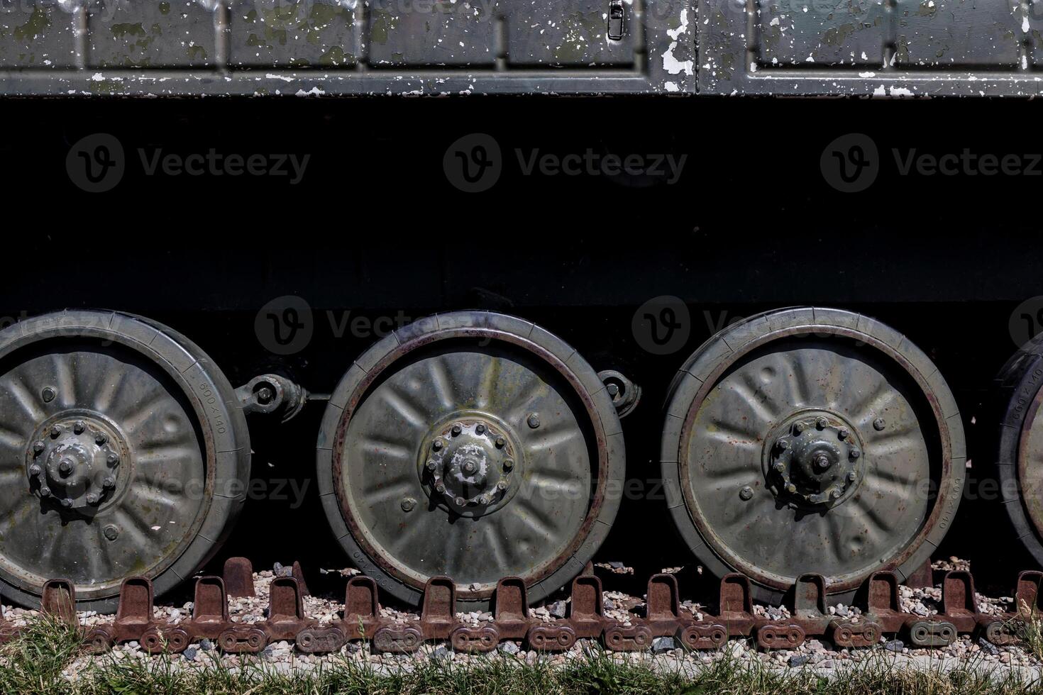 Tracks of the tank photo