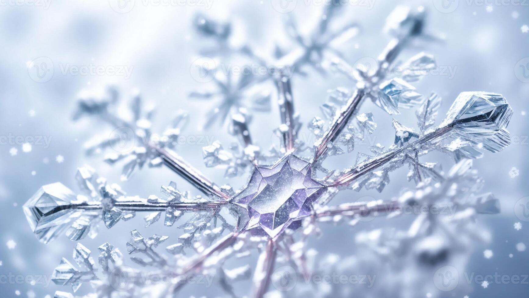 AI generated Beautiful, snowflake, close-up, photo