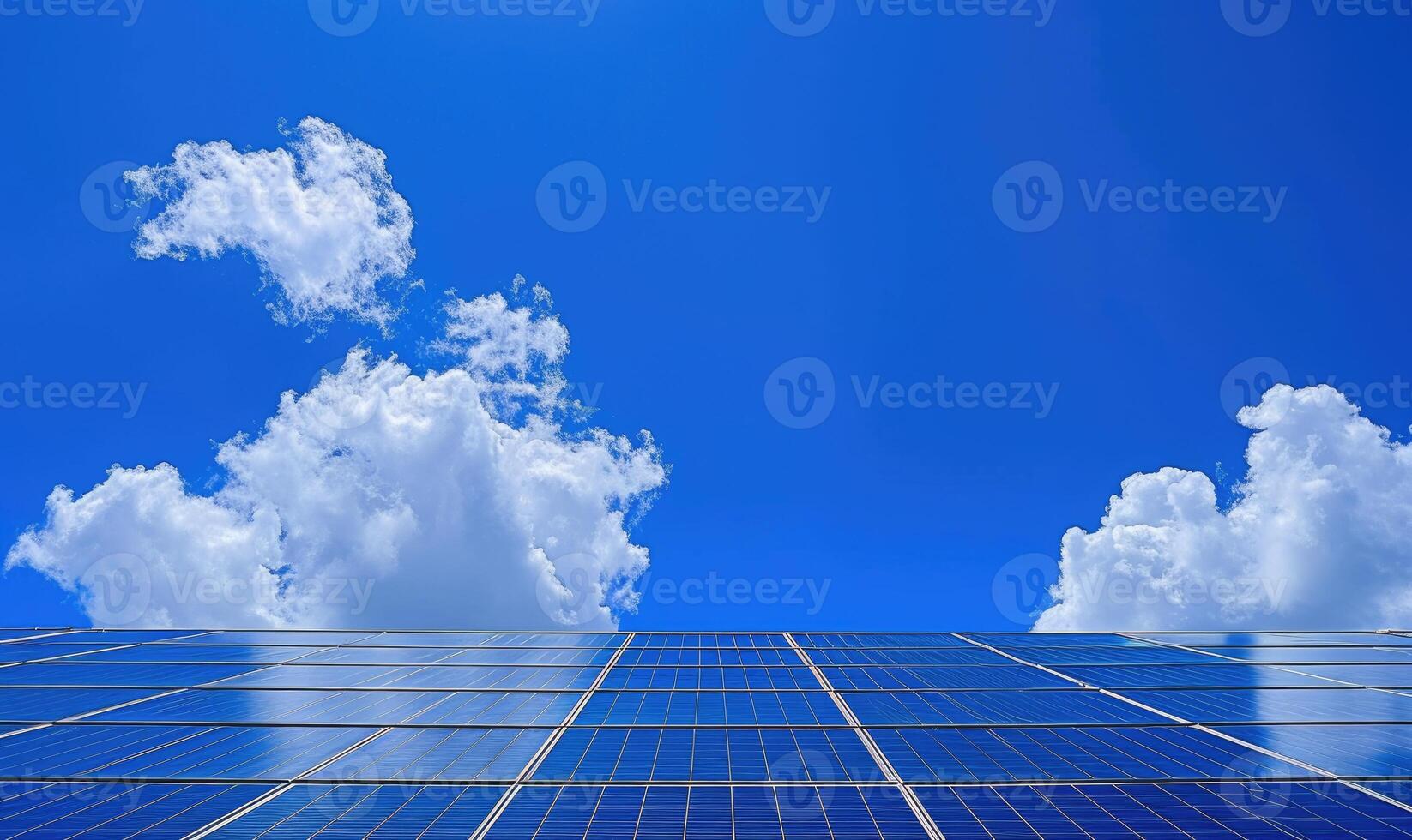 AI generated Solar panels installed on the roof of a residential building in the city. photo