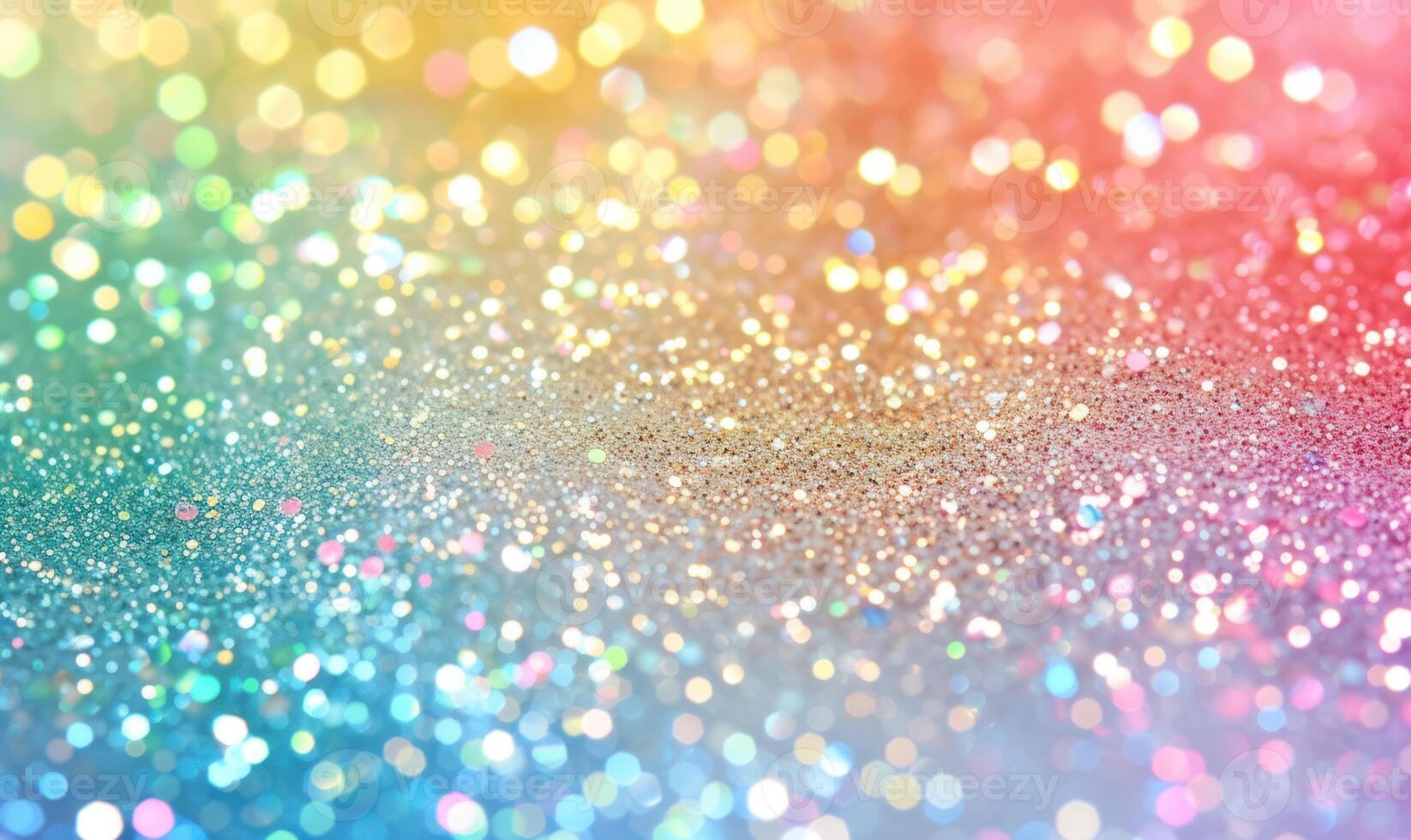 AI generated Colorful glitter background with bokeh defocused lights and shadow photo