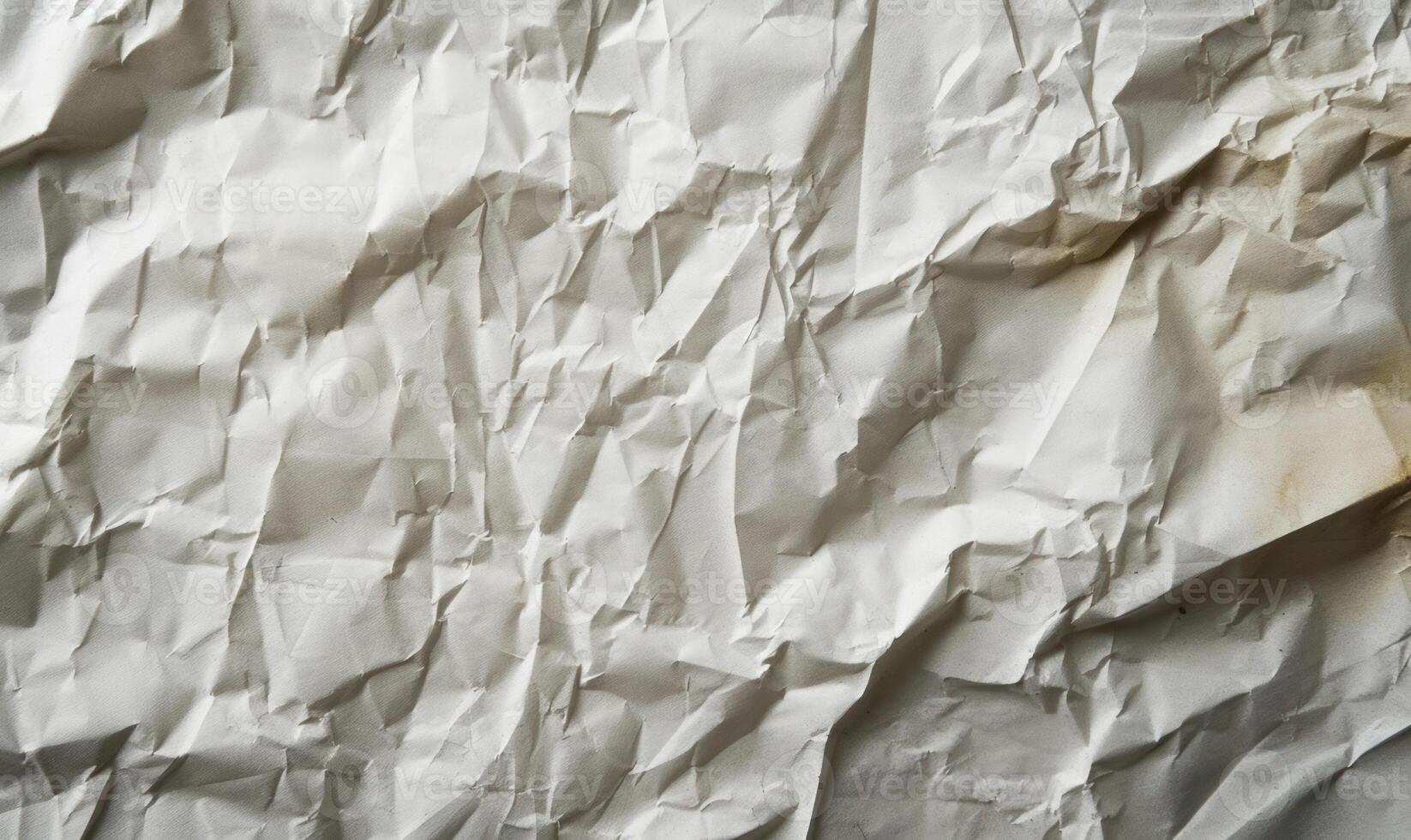 AI generated Crumpled paper background. Craft crumpled paper texture. photo