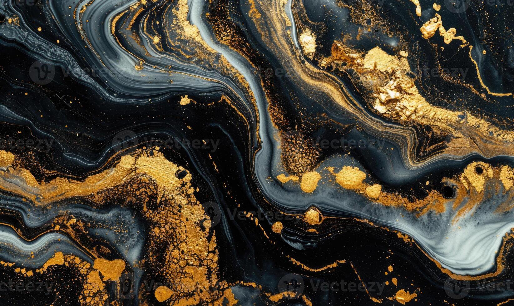 AI generated Marble abstract acrylic background. Marbling artwork texture. Agate ripple pattern. Gold powder. photo