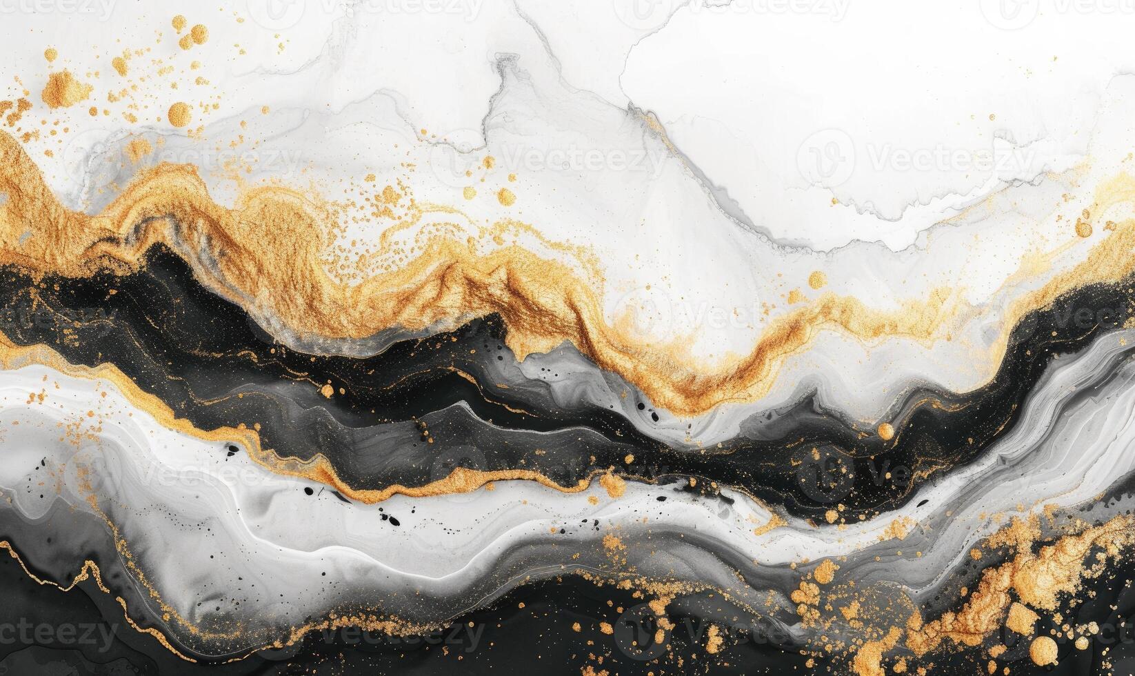 AI generated Marble abstract acrylic background. Marbling artwork texture. Agate ripple pattern. Gold powder. photo