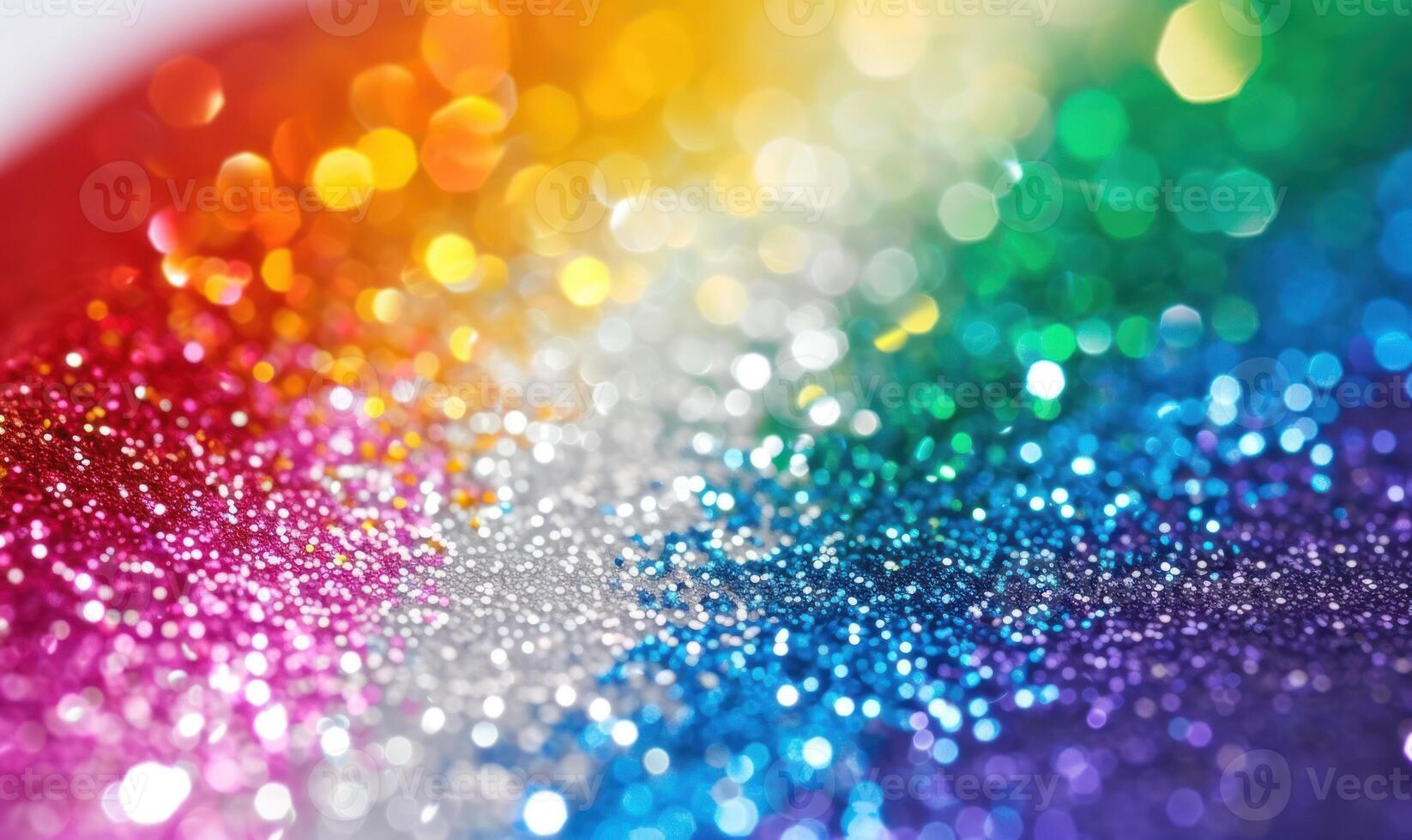 AI generated Colorful glitter background with bokeh defocused lights and shadow photo