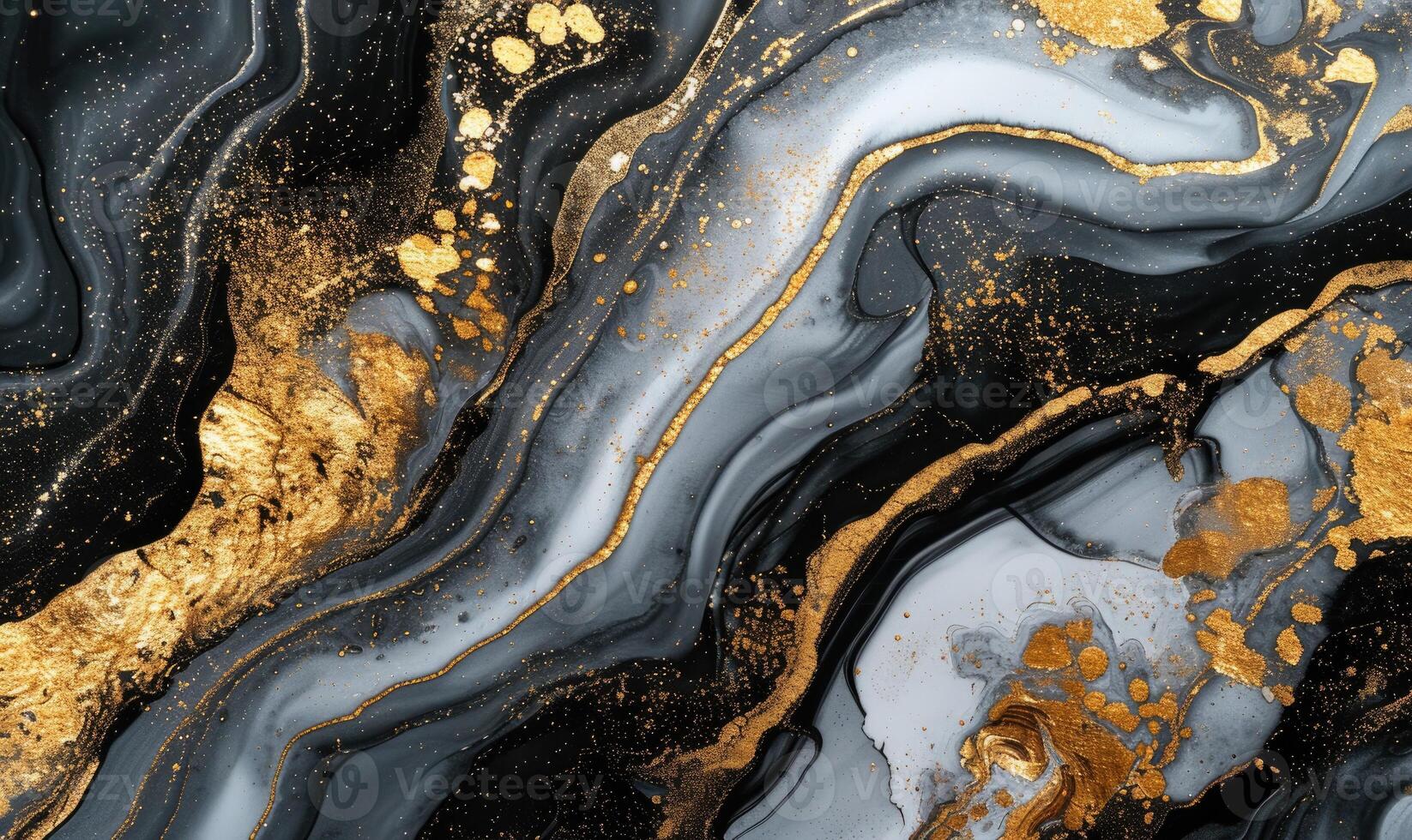 AI generated Marble abstract acrylic background. Marbling artwork texture. Agate ripple pattern. Gold powder. photo