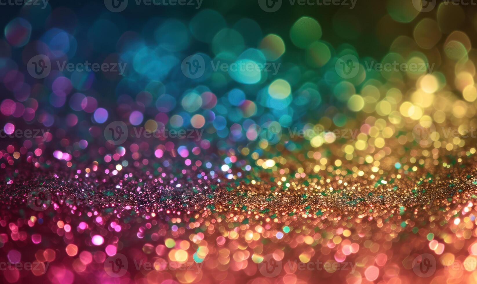 AI generated Colorful glitter background with bokeh defocused lights and shadow photo